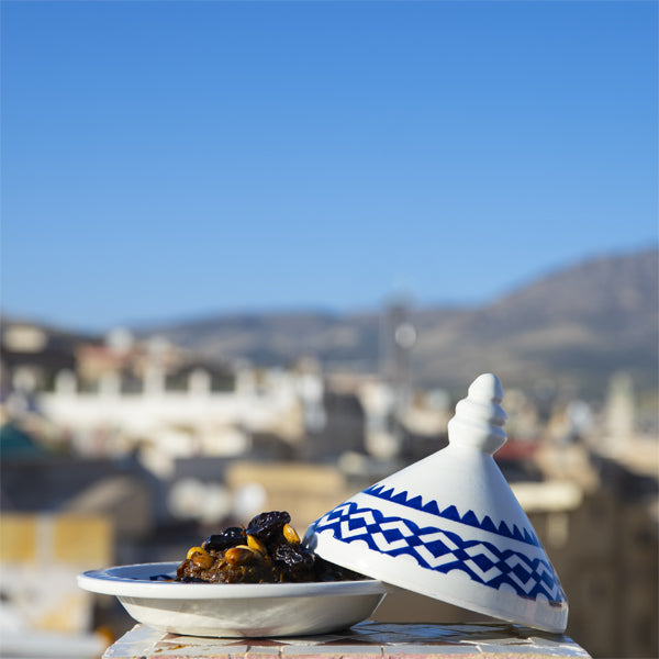 Tagine palais zwak zellige bleu