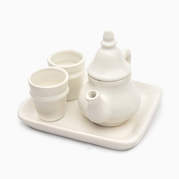 Mini service théière blanche