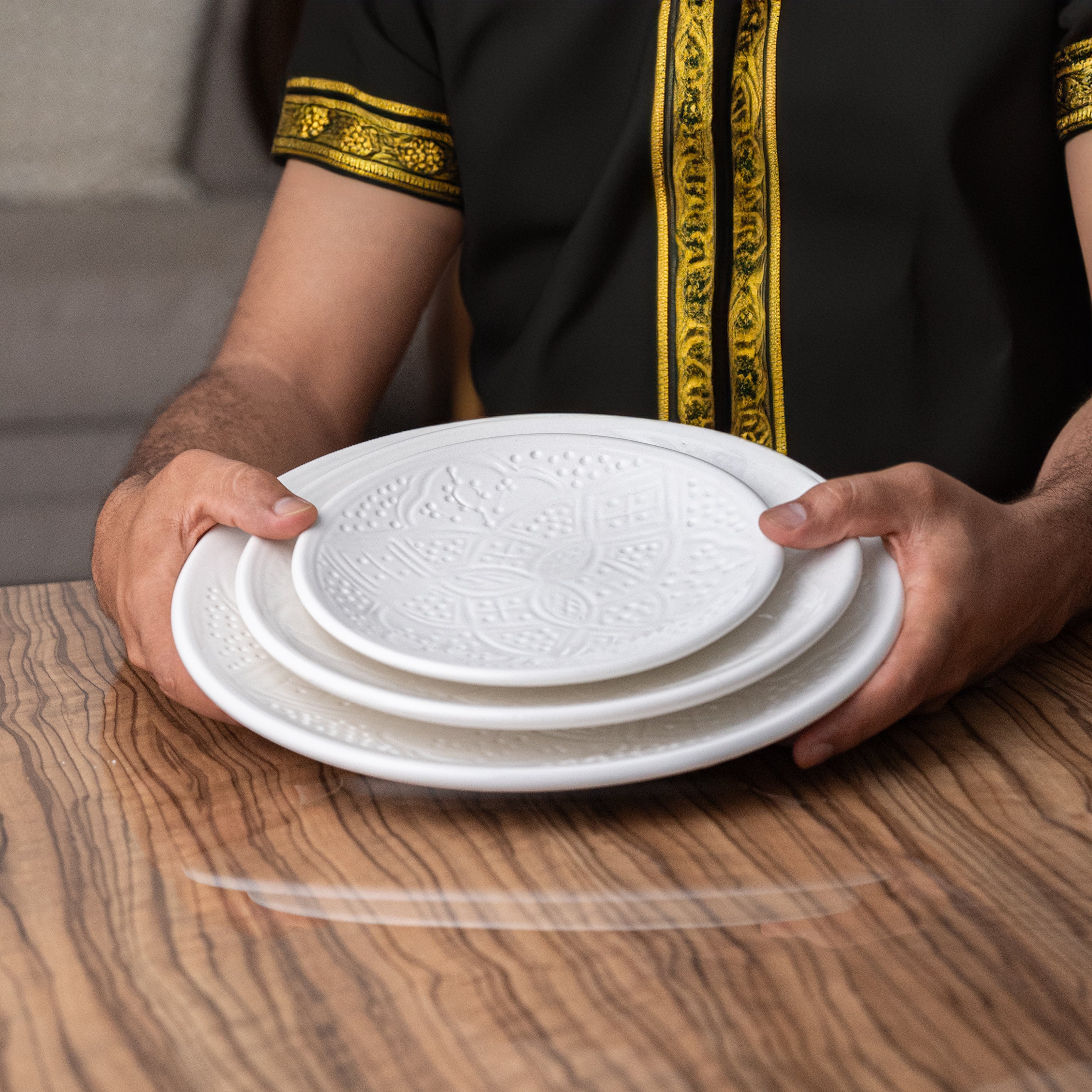 Assiette zwak miraj blanc